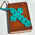 Crochet Cross Bookmark - Teal