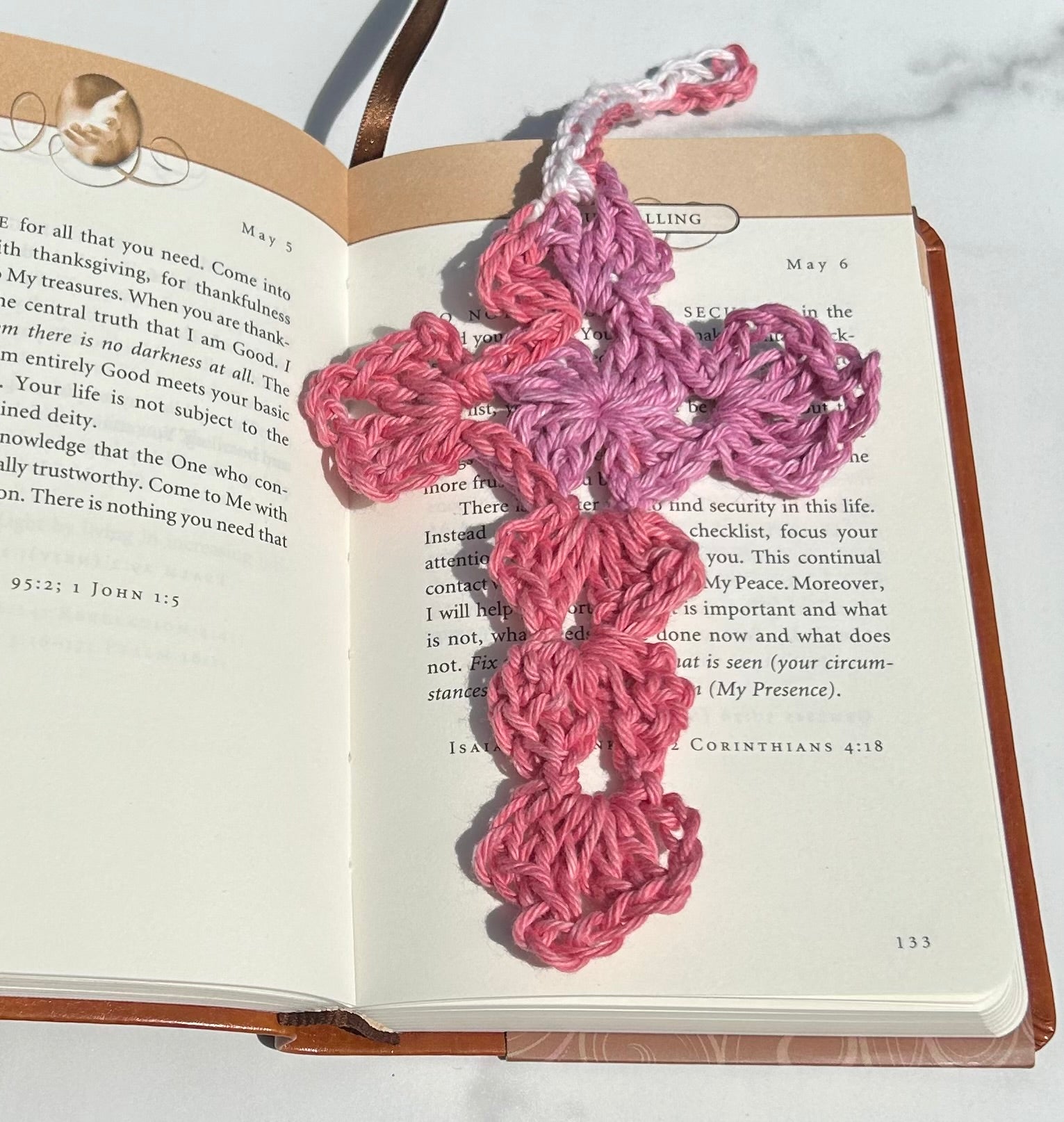 Crochet Cross Bookmark - Multicolor WPP