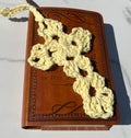 Crochet Cross Bookmark - Sunshine