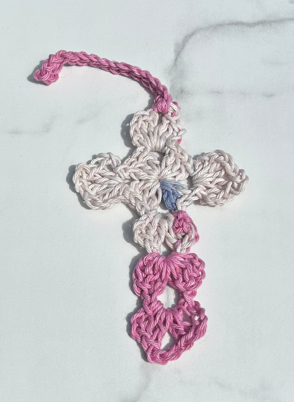 Crochet Cross Bookmark - Multicolor PWB