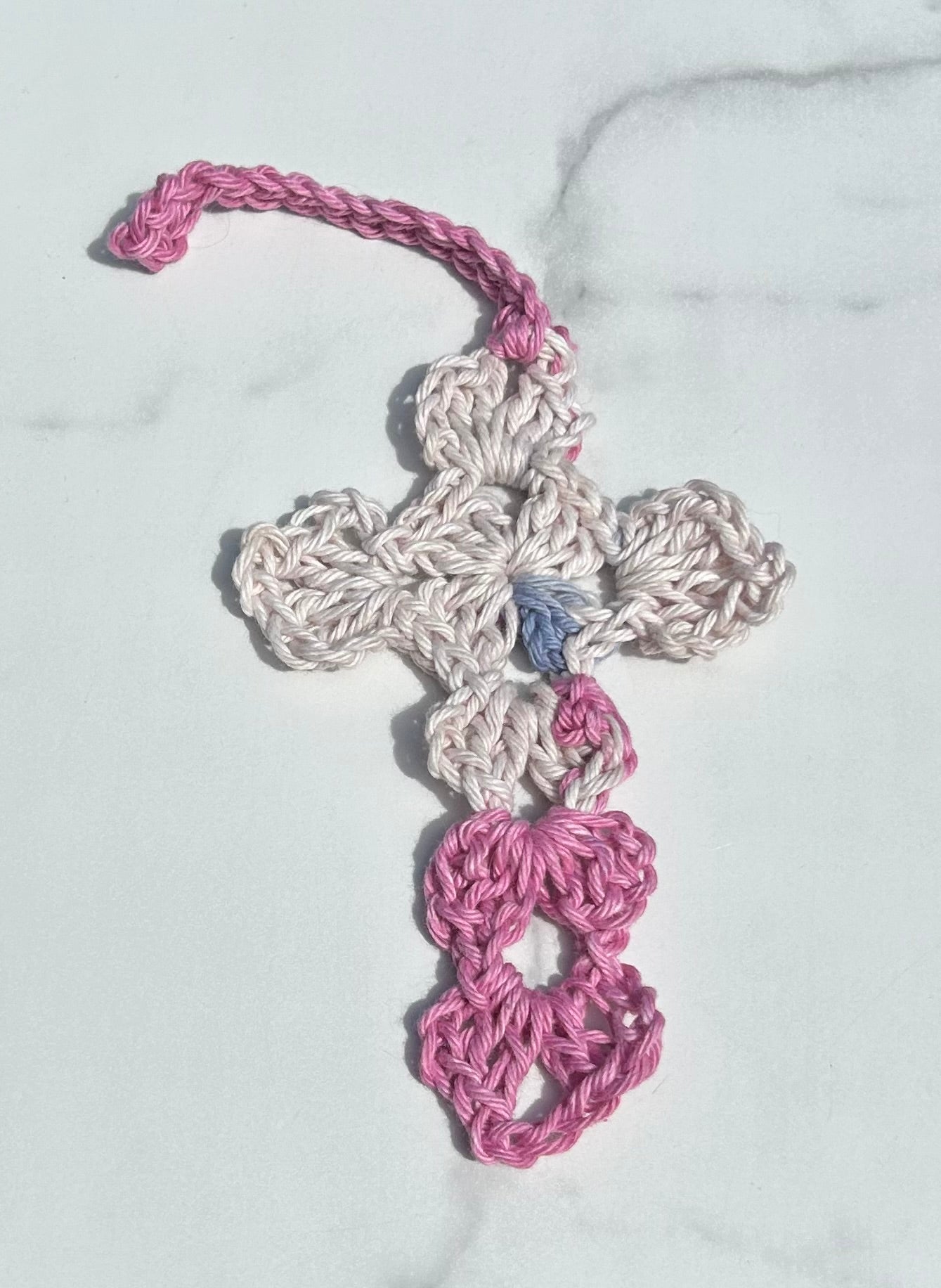 Crochet Cross Bookmark - Multicolor PWB